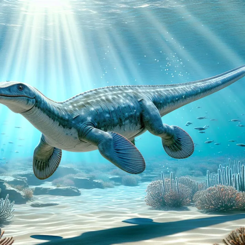 Platecarpus swimming